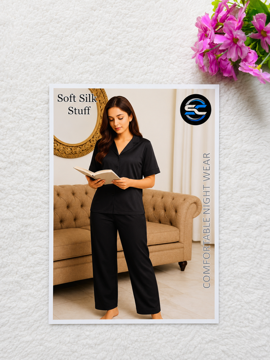 Women's Luxury Soft Silk Button-Down Nightwear