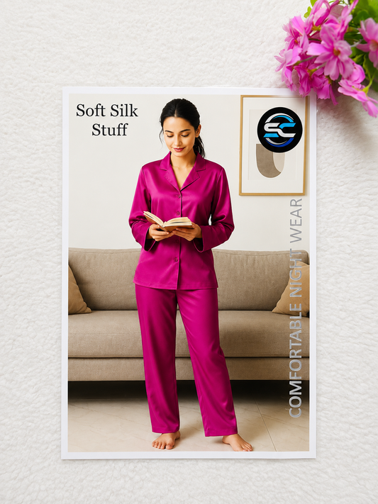 Women's Luxury Soft Silk Button-Down Nightwear