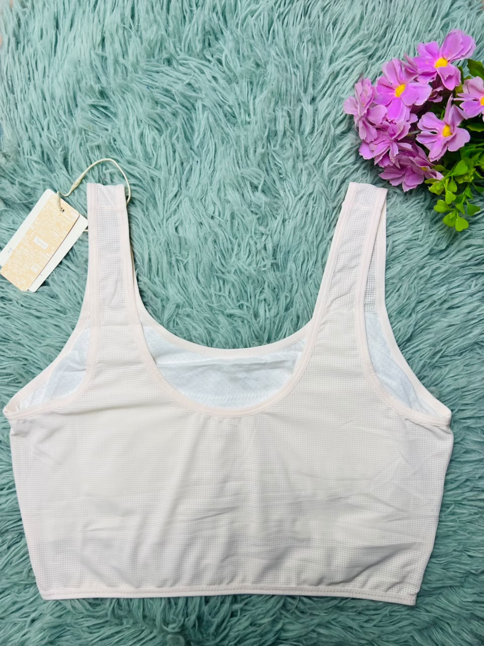 Seamless Breathable Mesh Sports Bra – Smile Graphic Crop Top