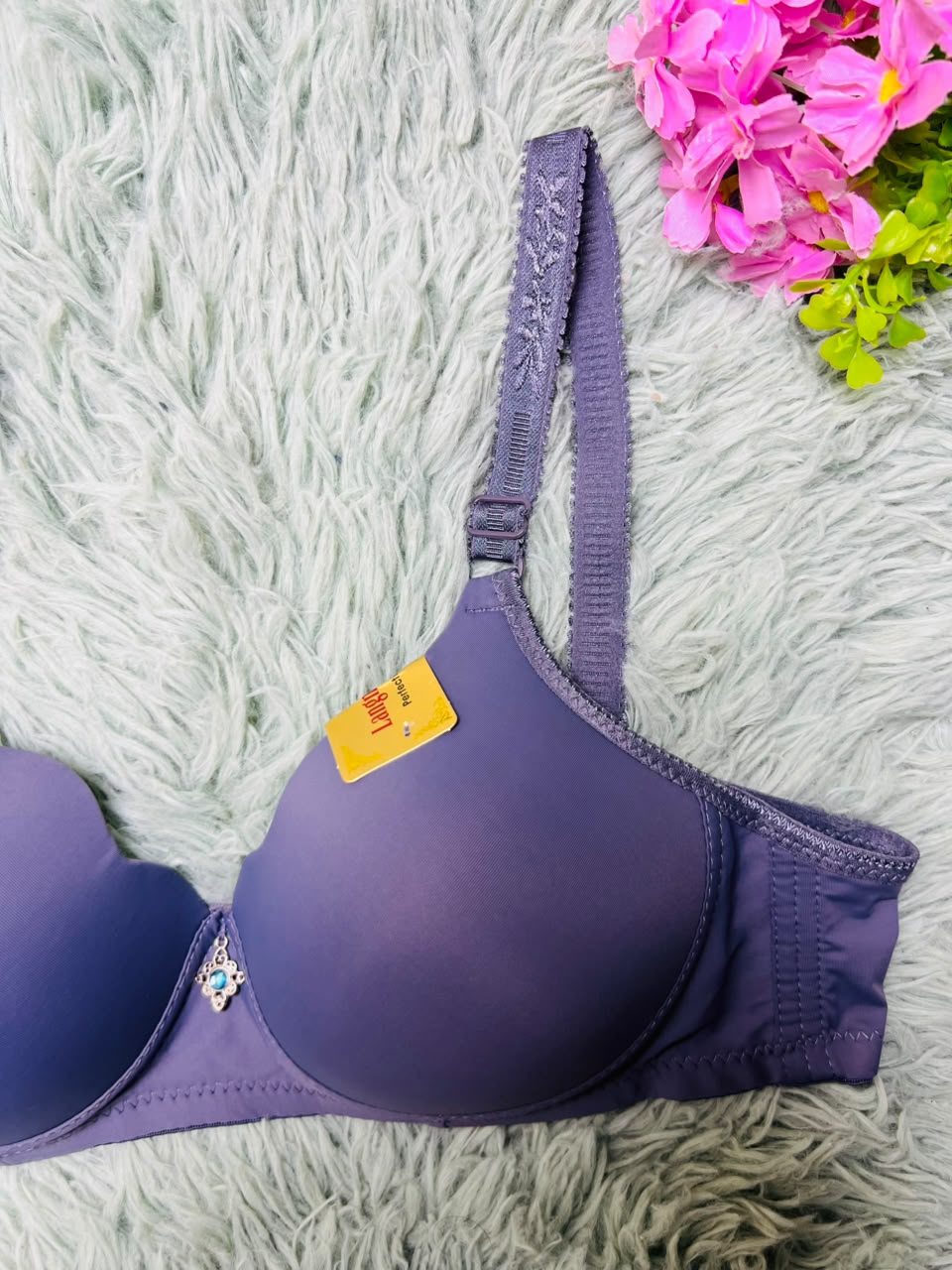 Seamless Sweetheart T-Shirt Bra – Crystal Charm Padded Bra