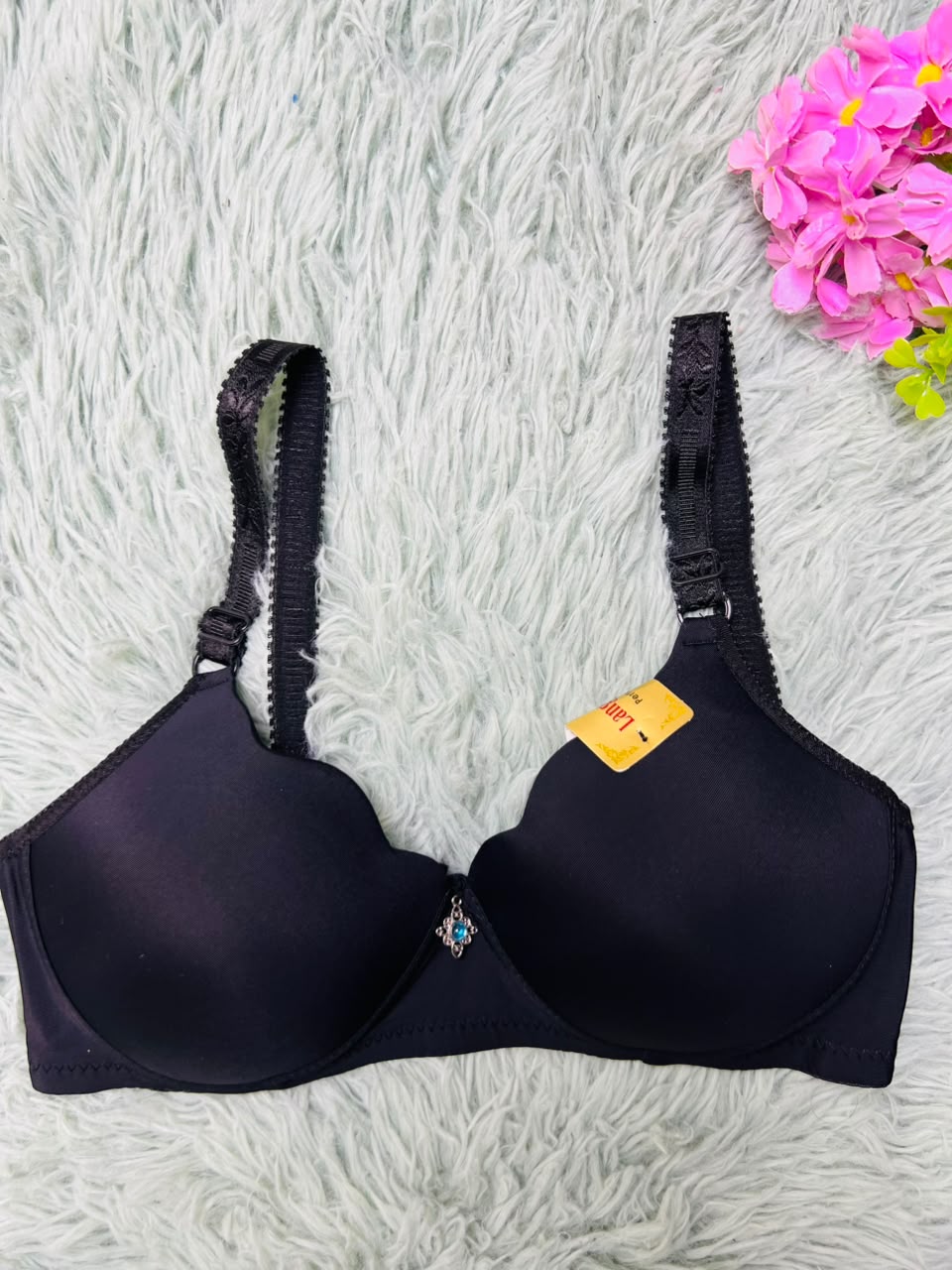 Seamless Sweetheart T-Shirt Bra – Crystal Charm Padded Bra